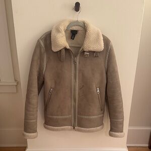 H&M Tan Faux Shearling Jacket